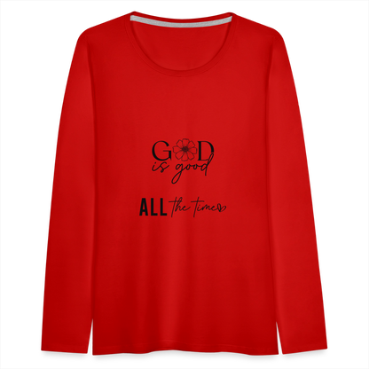 God is Good - Women's  Long Sleeve T-Shirt - red