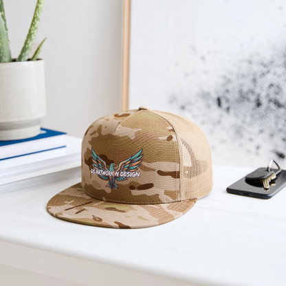 Graffiti Eagle - Trucker Hat - MultiCam\tan