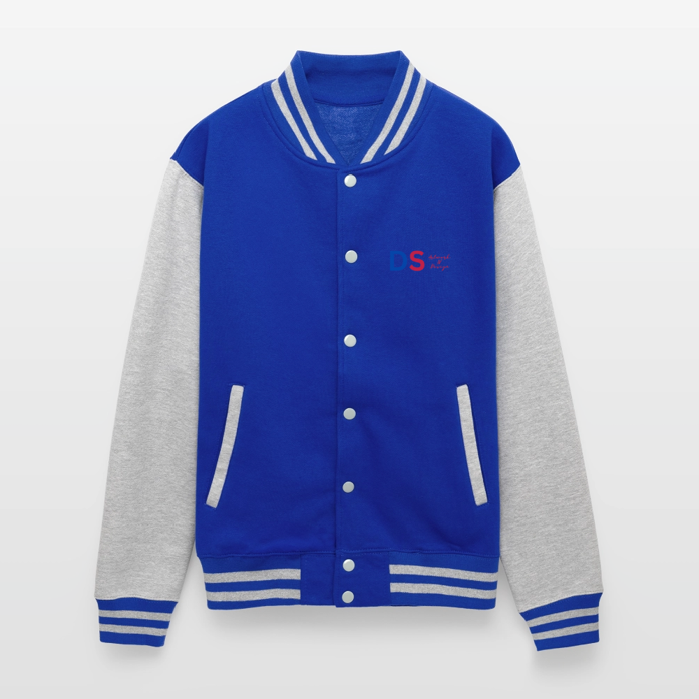 Trust god - Letterman Jacket - royal/heather grey