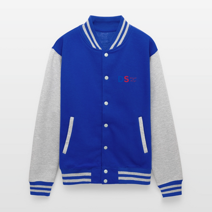 Trust god - Letterman Jacket - royal/heather grey