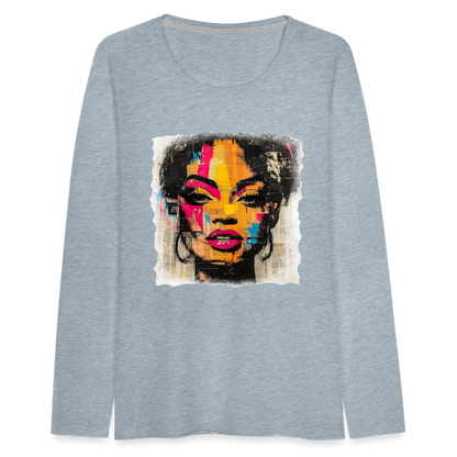 Pop Culture Women-2- Long Sleeve T-Shirt - heather ice blue