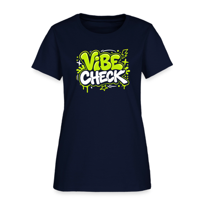 Vibe Check - Graffiti Women's T-Shirt - navy