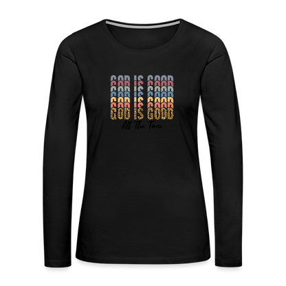 God is Good - Colorful Women's Long Sleeve T-Shirt - black