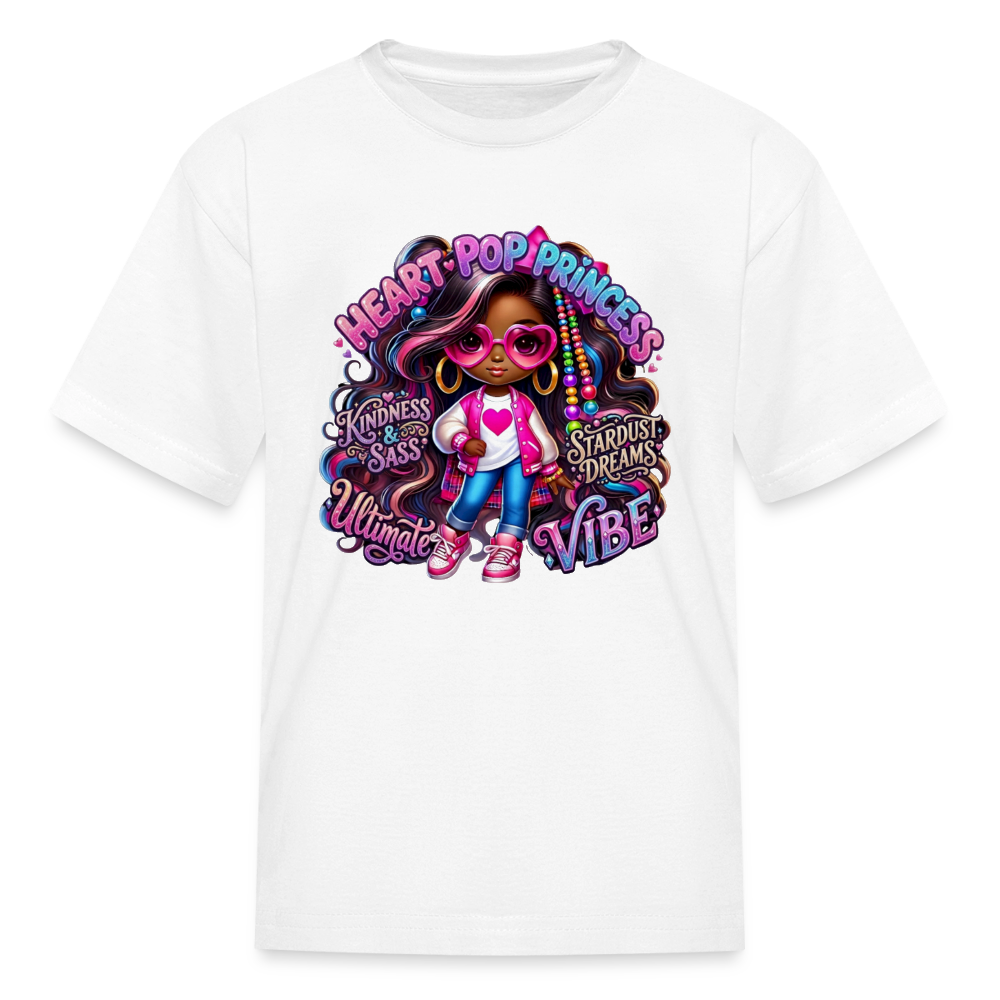 Black Girl Power - Princess Kids' T-Shirt - white