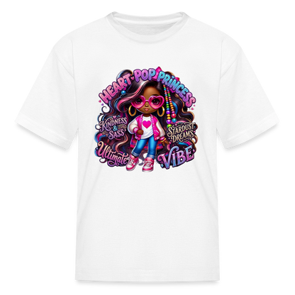 Black Girl Power - Princess Kids' T-Shirt - white