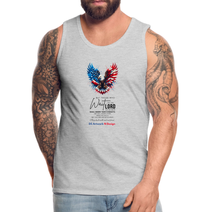 Mount on Eagles wings - Men’s Premium Tank - heather gray