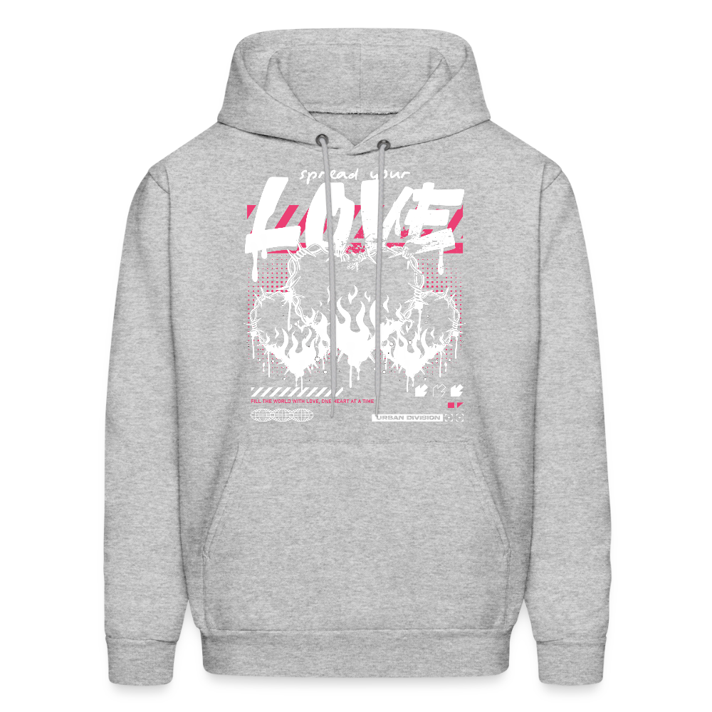 Heart of fire - Men's Hoodie - heather gray