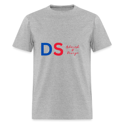 DS  - Men's T-Shirt blue and red - heather gray