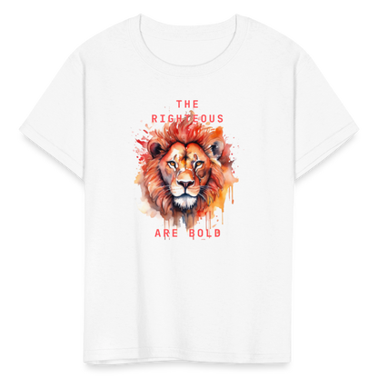 Bold Lion - Kids T-Shirt - white