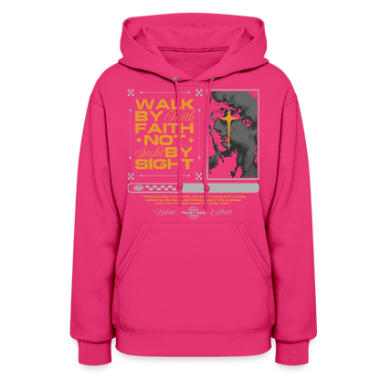 Walk By Faith - Women's Hoodie - fuchsia