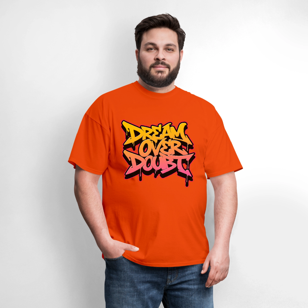 Dream Over Doubt - Graffiti Men's T-Shirt - orange