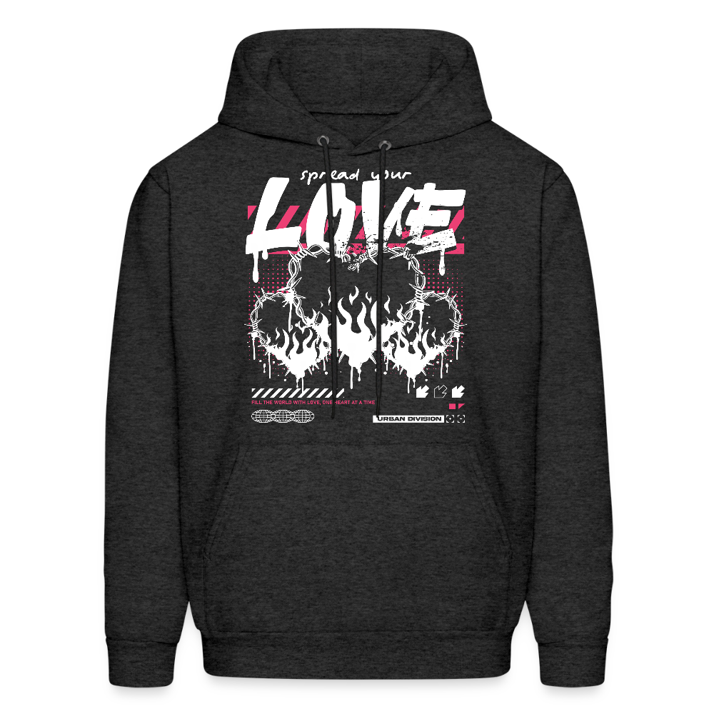 Heart of fire - Men's Hoodie - charcoal grey