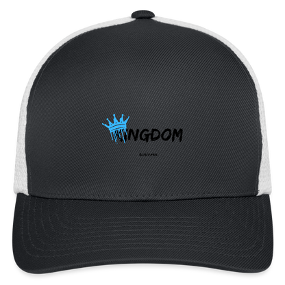 Kingdom Business - Flexfit Fitted Baseball Cap - dark gray/white