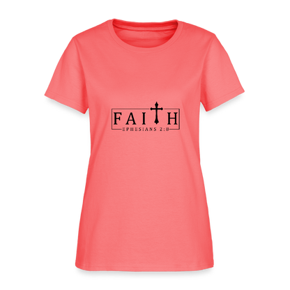Ephesians 2:8 - Women's T-Shirt - coral