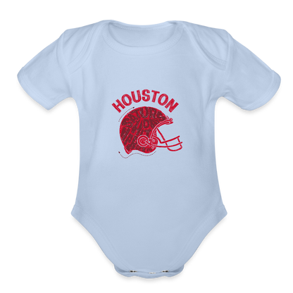 Houston Football -  Short Sleeve Baby Bodysuit - sky