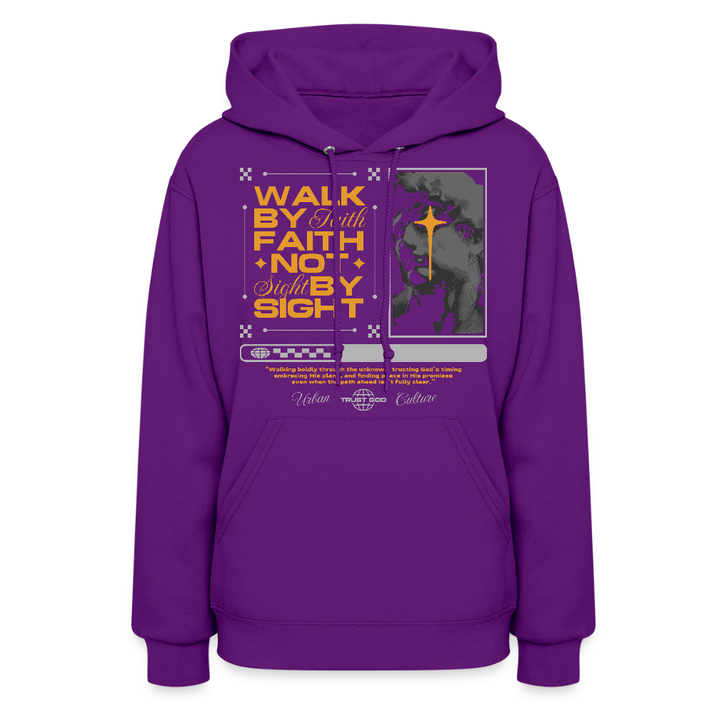 Walk By Faith - Women's Hoodie - purple