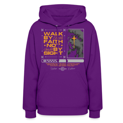 Walk By Faith - Women's Hoodie - purple