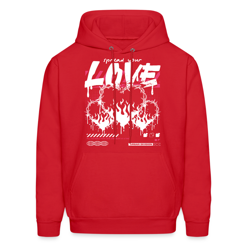 Heart of fire - Men's Hoodie - red