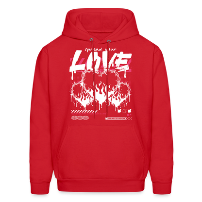 Heart of fire - Men's Hoodie - red