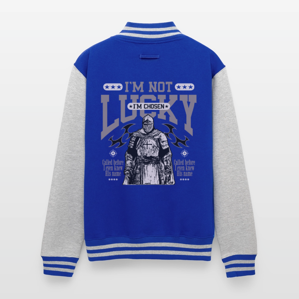 Chosen One - Letterman Jacket - royal/heather grey