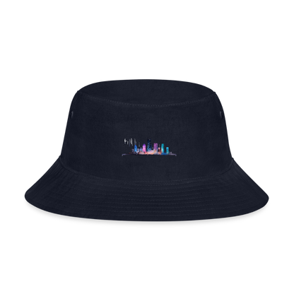 H-town Skyline - Bucket Hat - navy