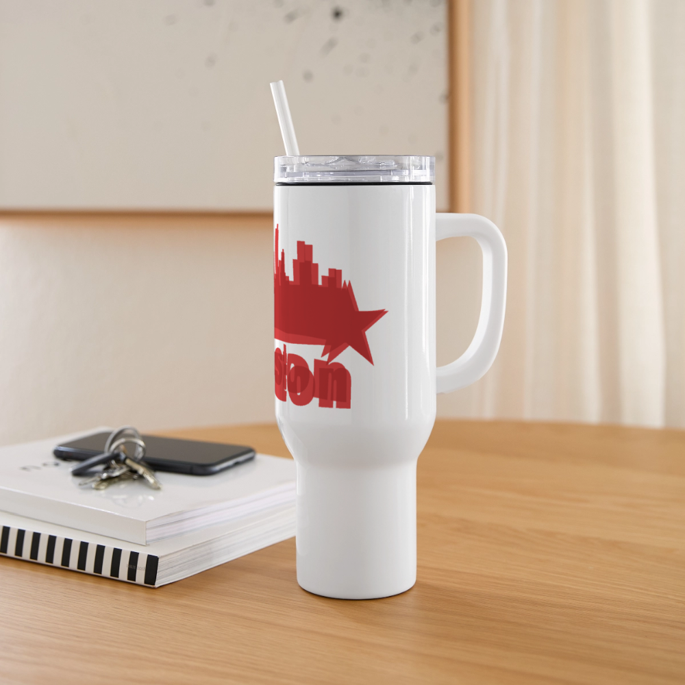Houston - 40 oz Travel Tumbler - red - white
