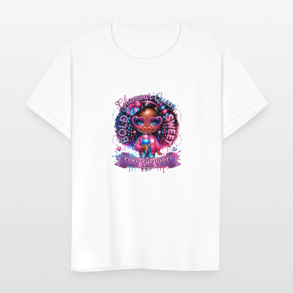 Black Girl Power - Bold and Sweet Kids' T-Shirt - white