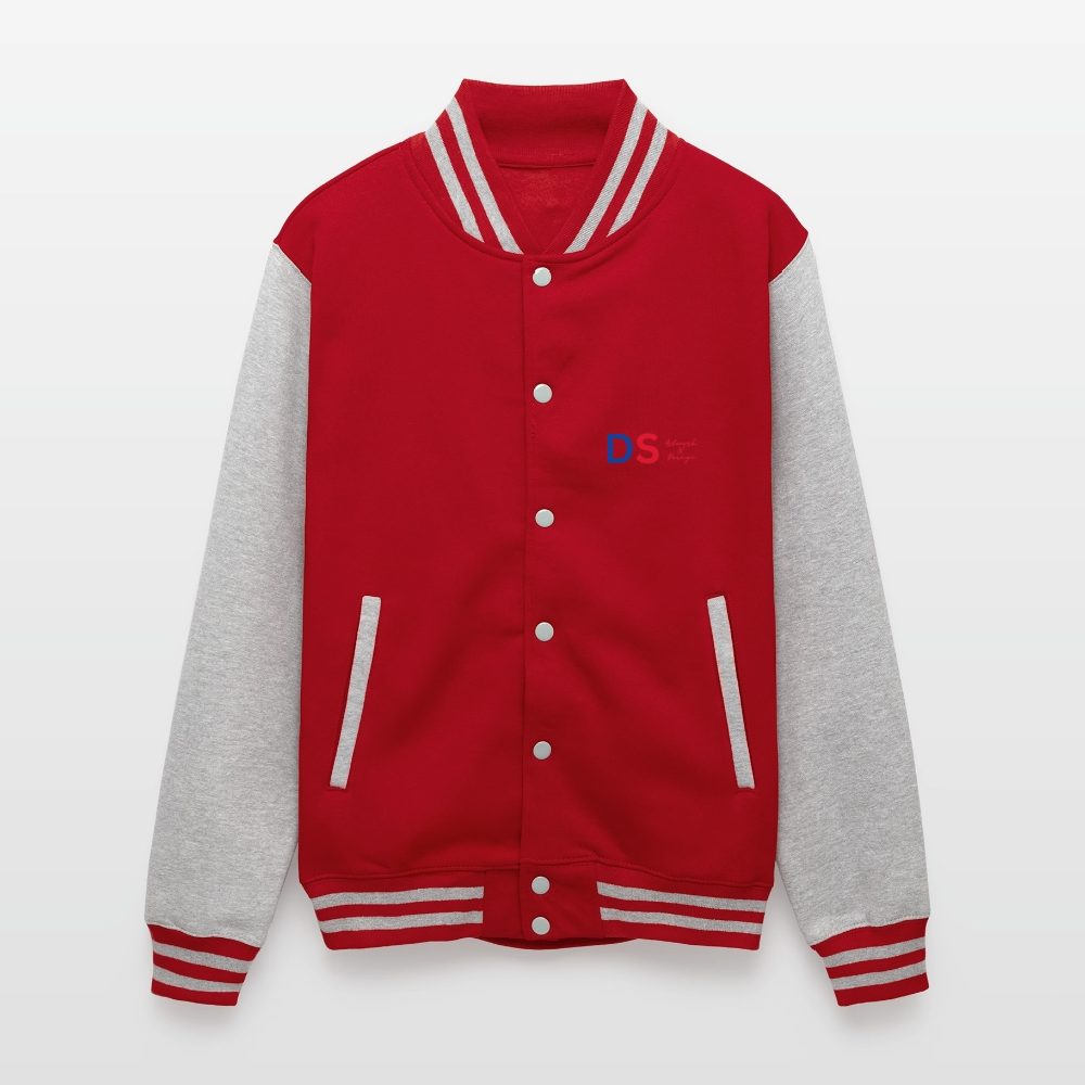 Walk with God - Letterman's Jacket - red/heather grey