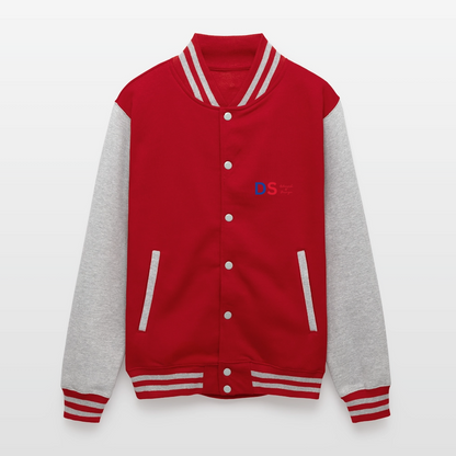 Walk with God - Letterman's Jacket - red/heather grey