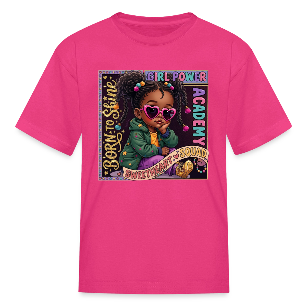 Black Girl Power - Swetheart Squad Kids' T-Shirt - fuchsia