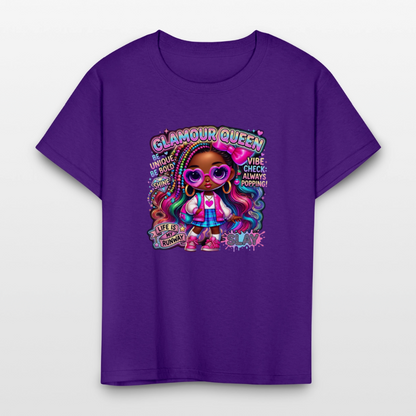 Black Girl Power - Glamour Queen Kids' T-Shirt - purple