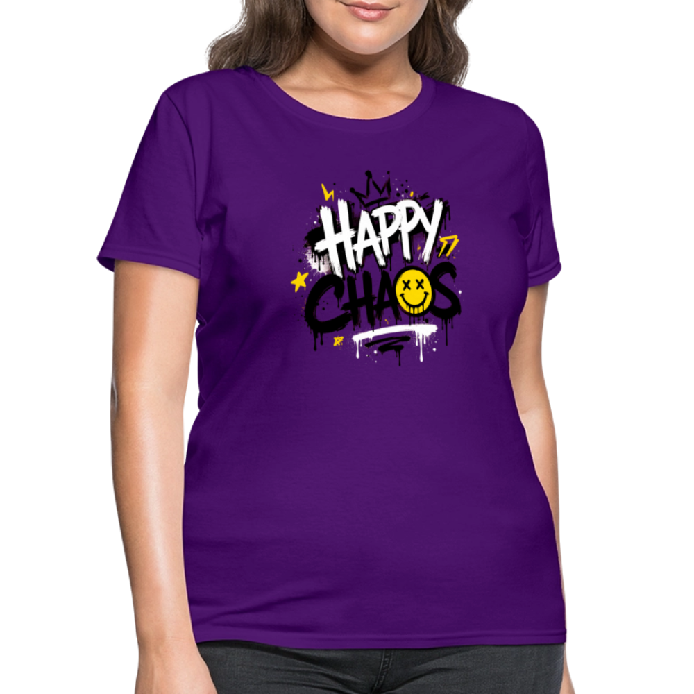 Happy Chaos - Graffiti Women's T-Shirt - purple