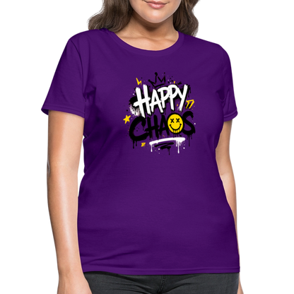 Happy Chaos - Graffiti Women's T-Shirt - purple