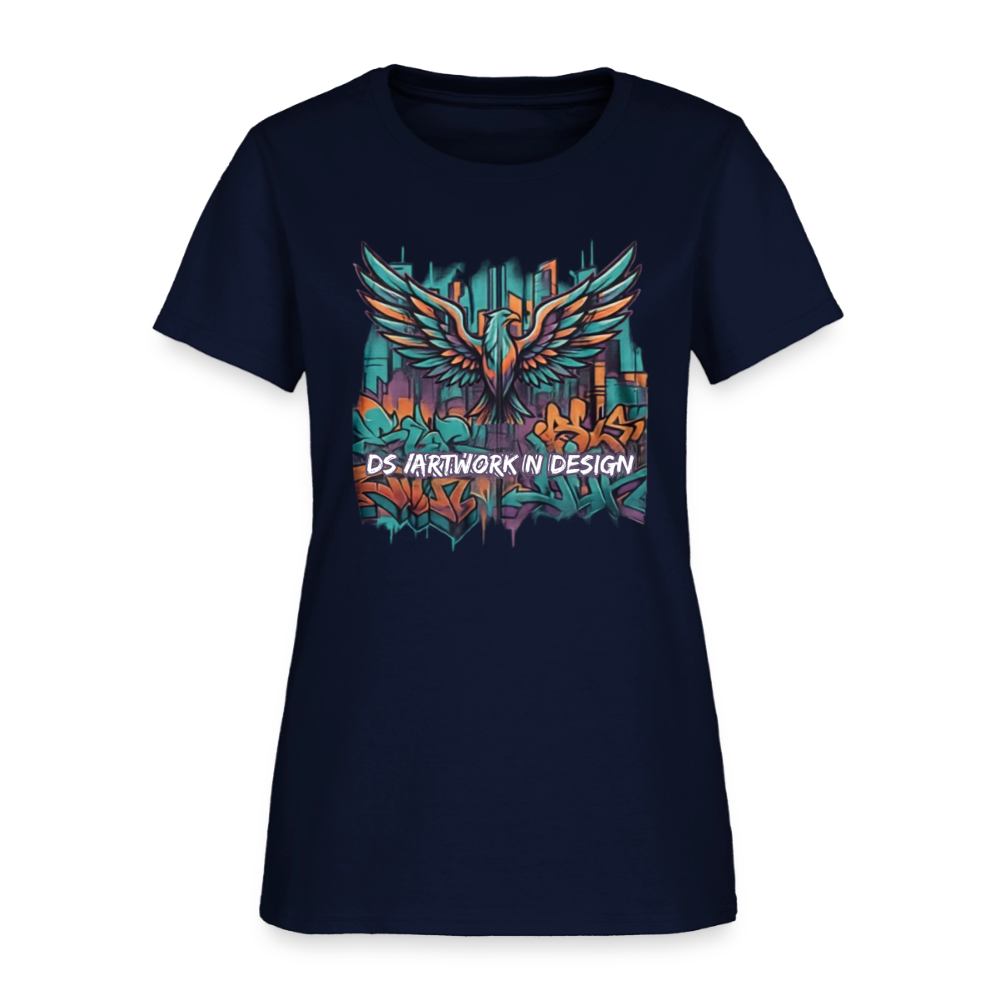 Graffiti Eagle - Women's T-Shirt - navy