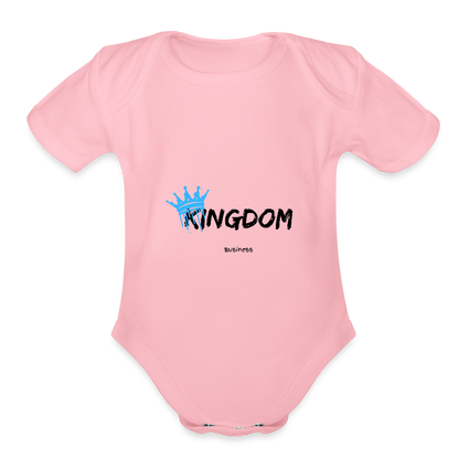 Kingdom Business -  Short Sleeve Baby Onesie - light pink