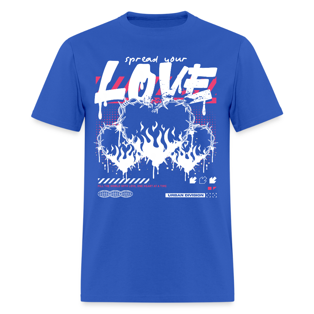 Heart on fire - Men's T-Shirt - royal blue