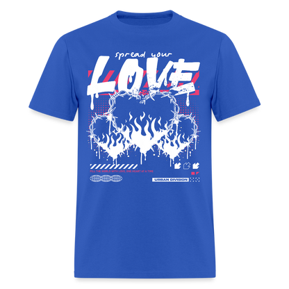 Heart on fire - Men's T-Shirt - royal blue