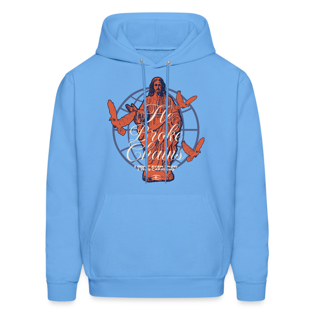 Chains Broken - Men's Hoodie - carolina blue