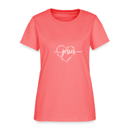 Jesus Heart - Women's T-Shirt - coral