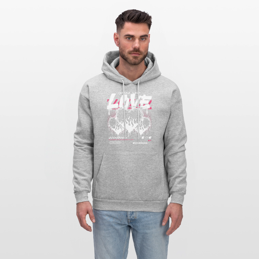 Heart of fire - Men's Hoodie - heather gray