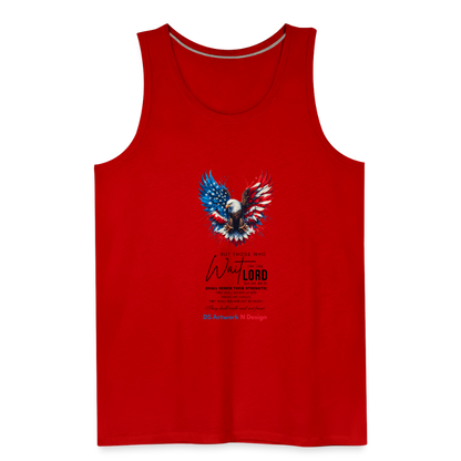 Mount on Eagles wings - Men’s Premium Tank - red