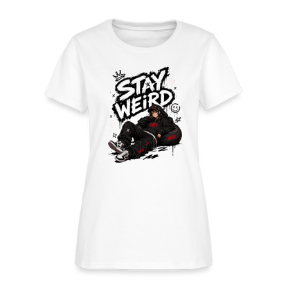 Stay Weird - Graffiti Women's T-Shirt - white