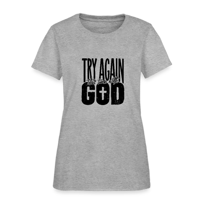 Try Again -Women's Short Sleeve T-Shirt - heather gray