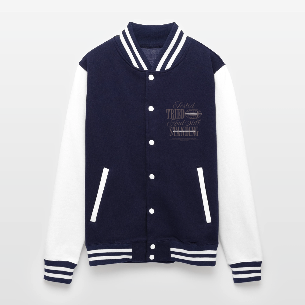 Still Standing - Letterman Jacket - navy/white