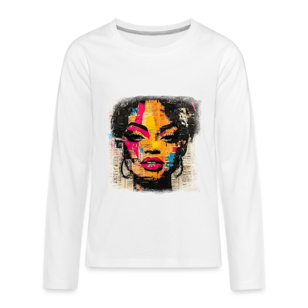 Pop Culture Woman 2 - Kids'  Long Sleeve T-Shirt - white