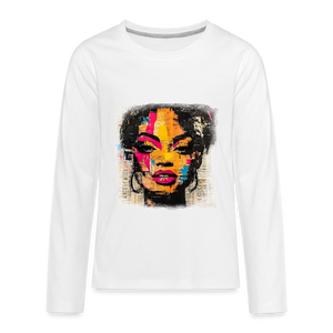 Pop Culture Woman 2 - Kids'  Long Sleeve T-Shirt - white