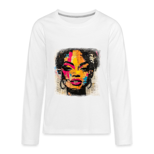 Pop Culture Woman 2 - Kids'  Long Sleeve T-Shirt - white