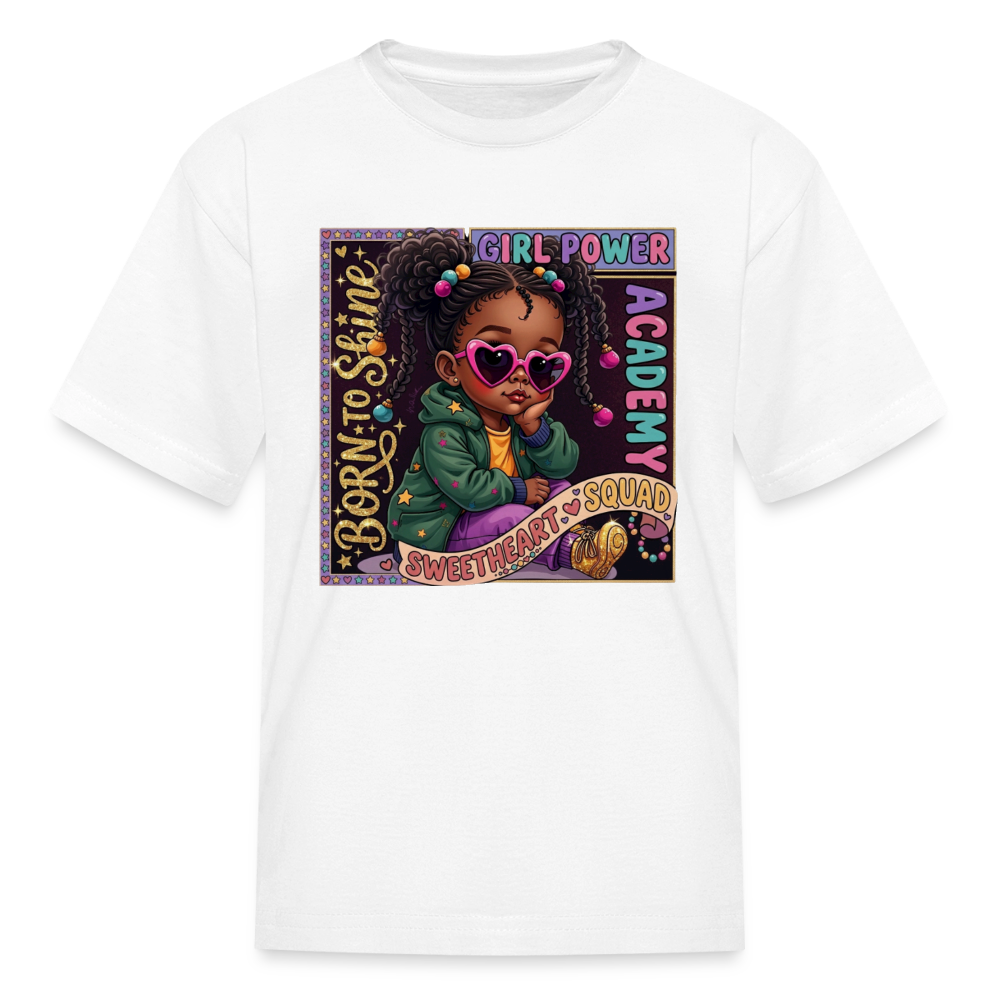 Black Girl Power - Swetheart Squad Kids' T-Shirt - white