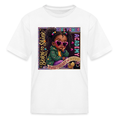 Black Girl Power - Swetheart Squad Kids' T-Shirt - white