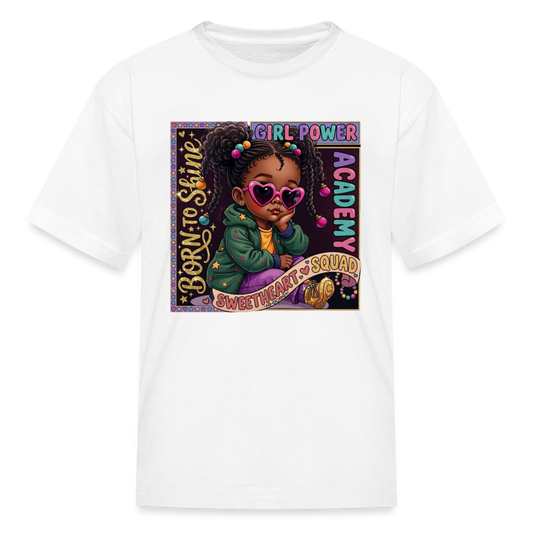 Black Girl Power - Swetheart Squad Kids' T-Shirt - white